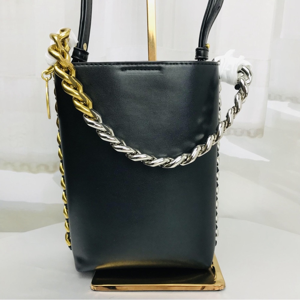 Stella McCartney Frayme mini Tote bag in BLACK